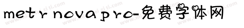 metr nova pro字体转换